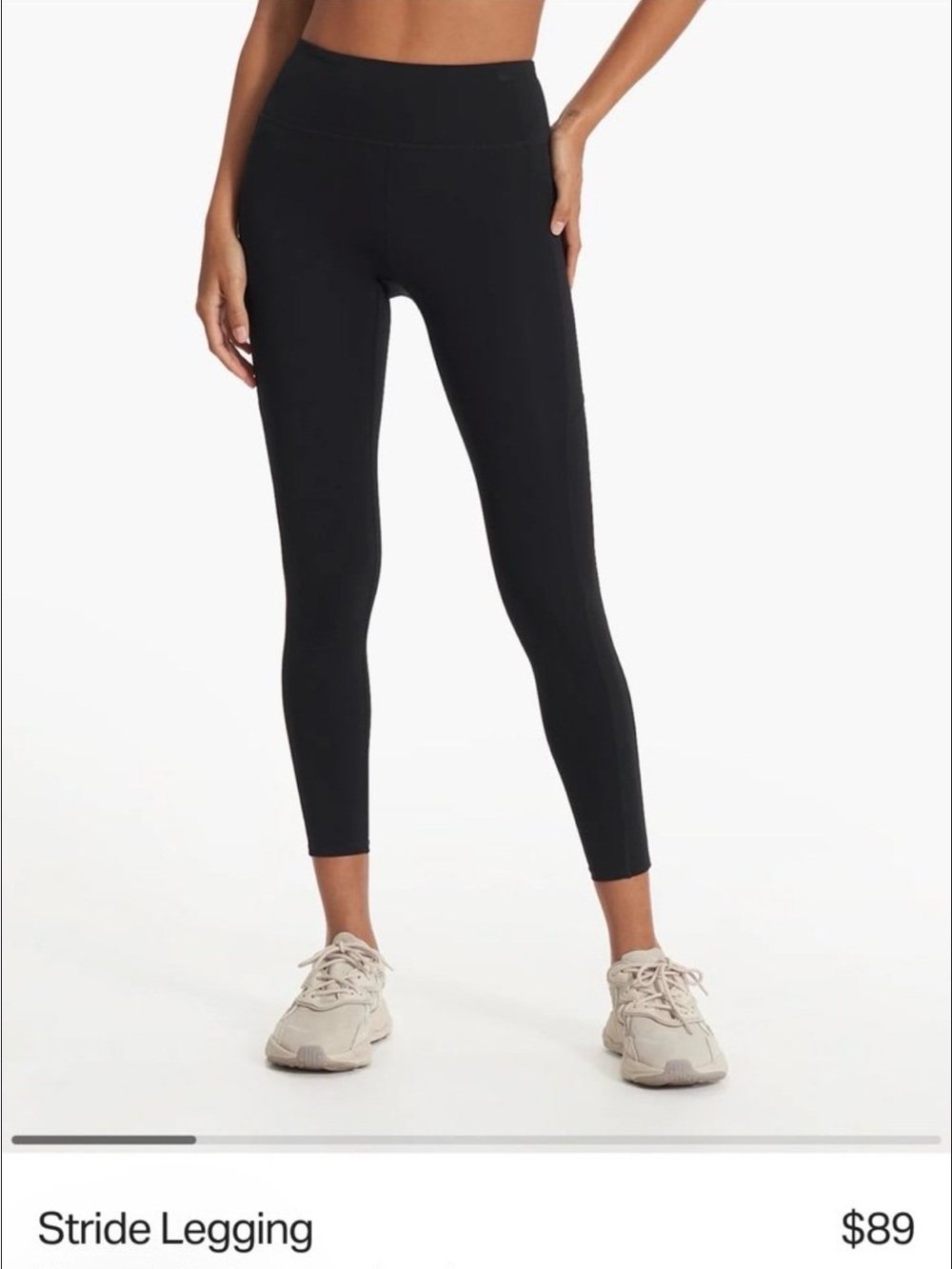 Vuori Black Stride Leggings Womens Medium Athleisure Yoga Running Style VW429